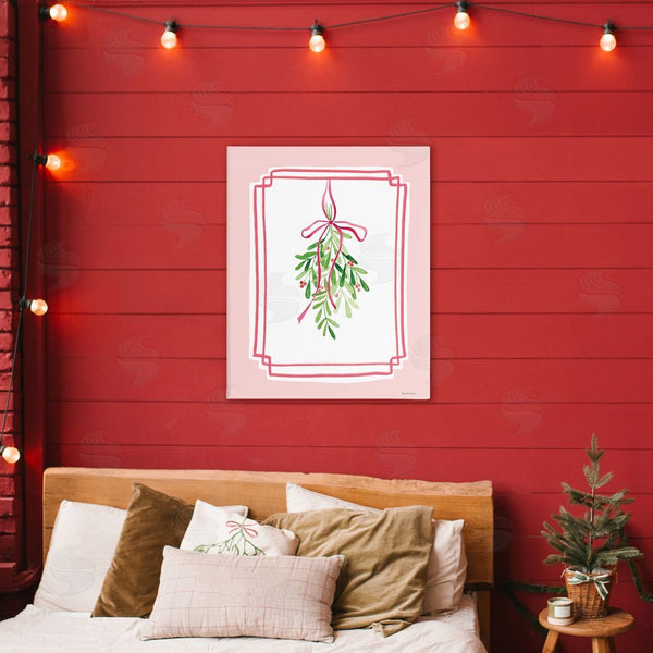 Stupell Industries Rachel Nieman | Mistletoe On Pastel Pink Wall Art