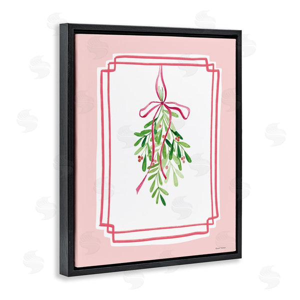 Stupell Industries Rachel Nieman | Mistletoe On Pastel Pink Wall Art