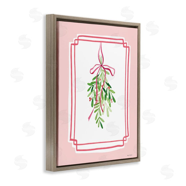 Stupell Industries Rachel Nieman | Mistletoe On Pastel Pink Wall Art