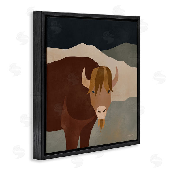 Stupell Industries Rachel Nieman | Modern Cattle Portrait