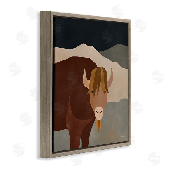 Stupell Industries Rachel Nieman | Modern Cattle Portrait