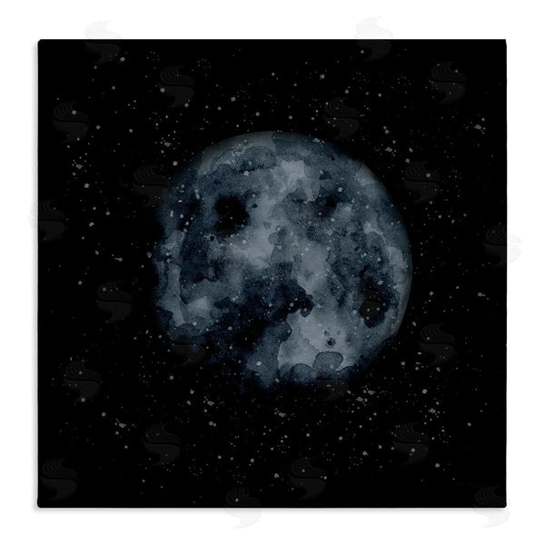 stupell industries Rachel Nieman | Obscured Moon Dark Starry Galaxy Watercolor Effect Wall Art