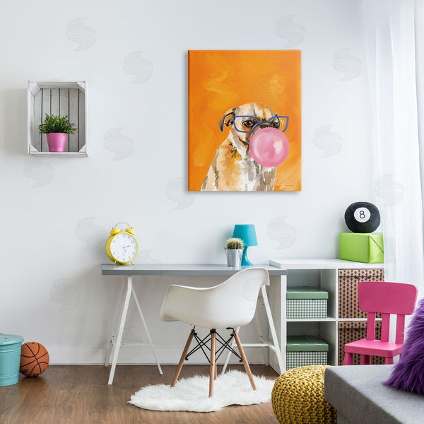 Stupell Industries Rachel Nieman | Orange Dog With Bubblegum Wall Art