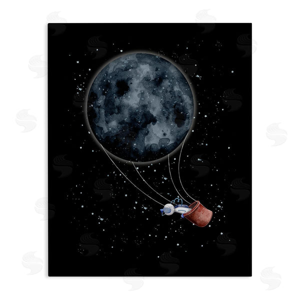 stupell industries Rachel Nieman | Outer Space Moon Balloon