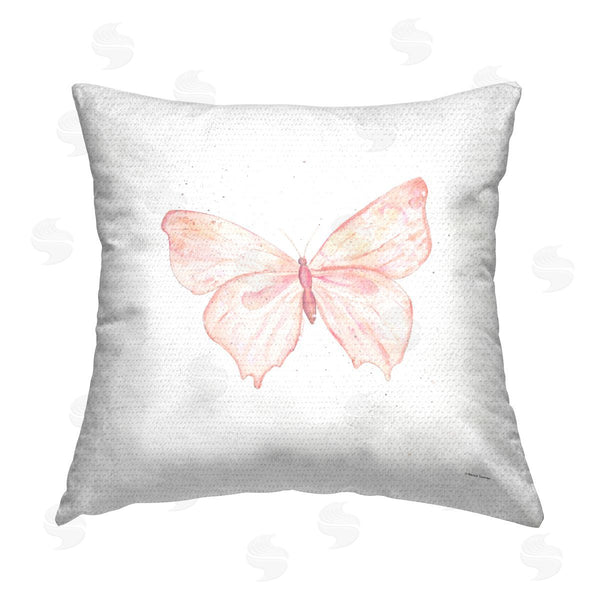 Stupell Industries Rachel Nieman | Pink Soft Butterfly Printed Throw Pillow