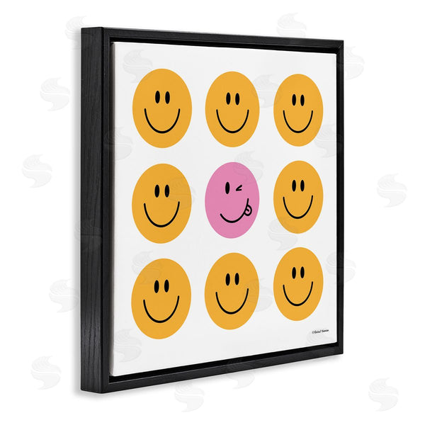 Stupell Industries Rachel Nieman | Pink & Yellow Smiley Faces
