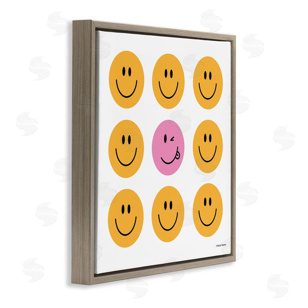 Stupell Industries Rachel Nieman | Pink & Yellow Smiley Faces