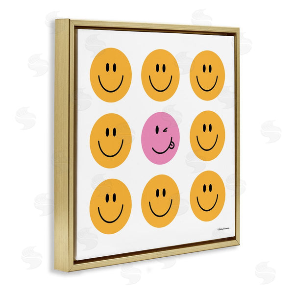 Stupell Industries Rachel Nieman | Pink & Yellow Smiley Faces