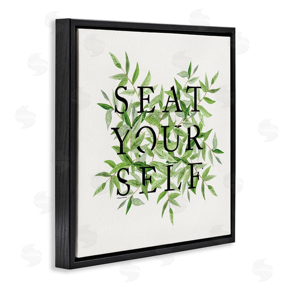 Stupell Industries Rachel Nieman | Seat Yourself Botanical Leaf Bathroom Wall Art