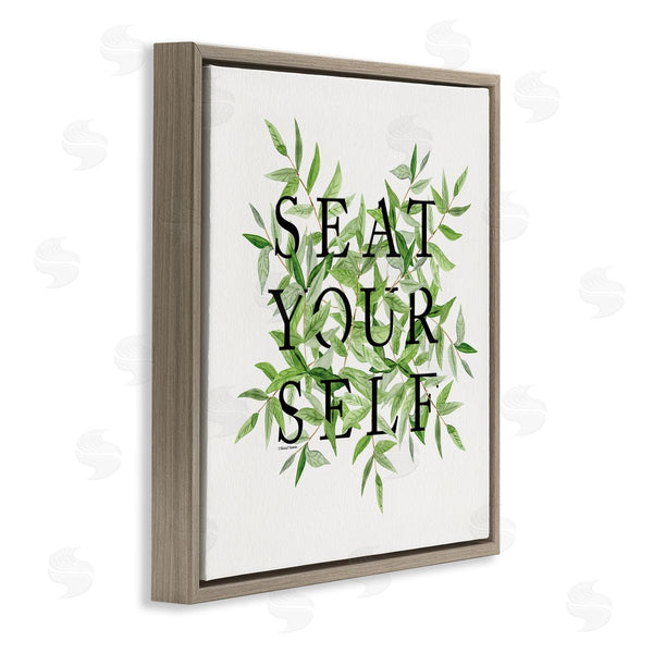 Stupell Industries Rachel Nieman | Seat Yourself Botanical Leaf Bathroom Wall Art