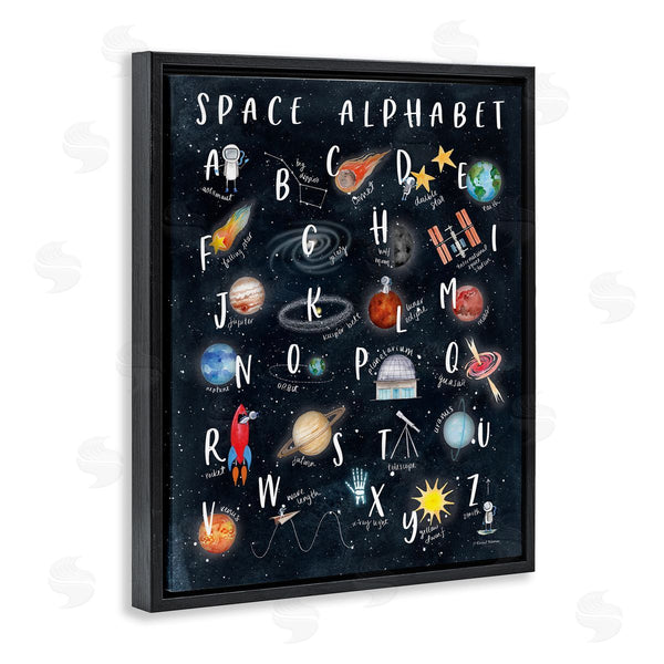 Stupell Industries Rachel Nieman | Space Alphabet Playful Big Dipper Earth Galaxy Wall Art