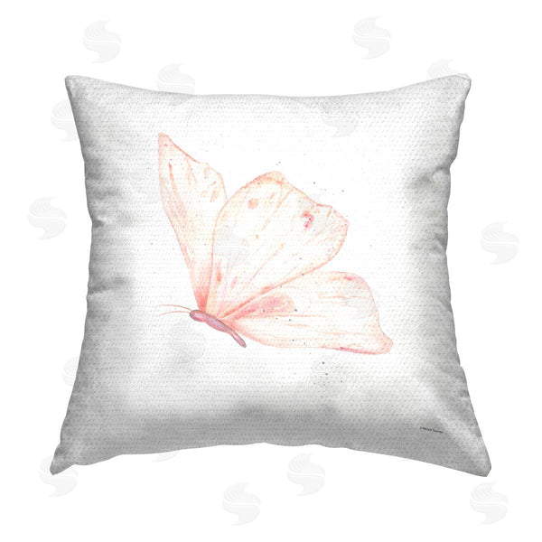 Stupell Industries Rachel Nieman | Subtle Pink Butterfly Printed Throw Pillow
