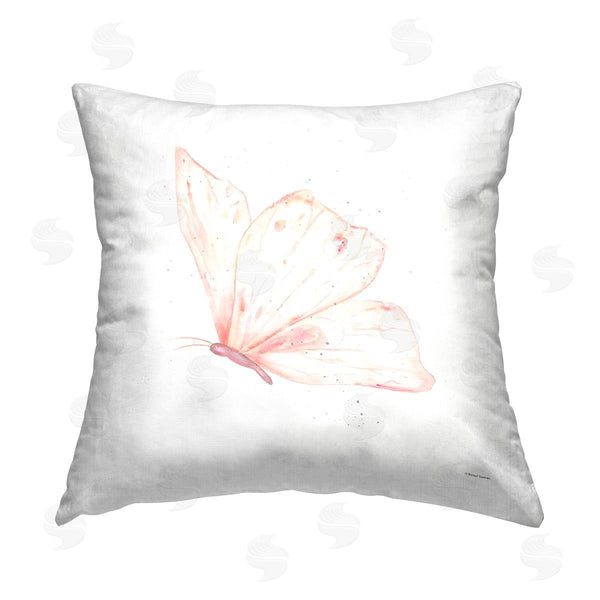 stupell industries Rachel Nieman | Subtle Pink Butterfly Printed Throw Pillow