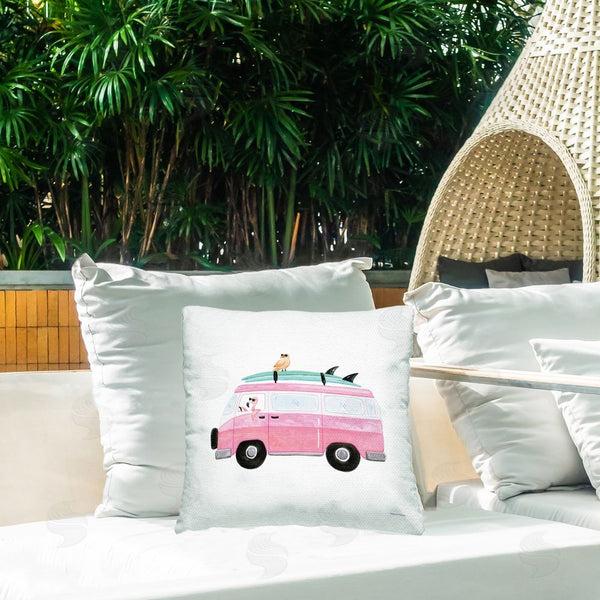 Stupell Industries Rachel Nieman | Summer Birds & Van Printed Throw Pillow