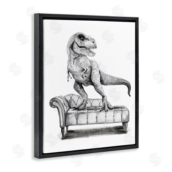 Stupell Industries Rachel Nieman | T-Rex Lounging On Couch
