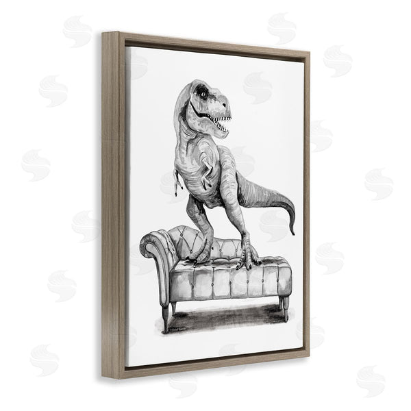 Stupell Industries Rachel Nieman | T-Rex Lounging On Couch