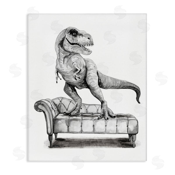 stupell industries Rachel Nieman | T-Rex Lounging on Couch