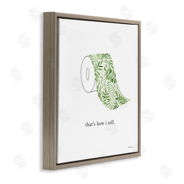 Stupell Industries Rachel Nieman | That's How I Roll Botanical Toilet Paper Wall Art