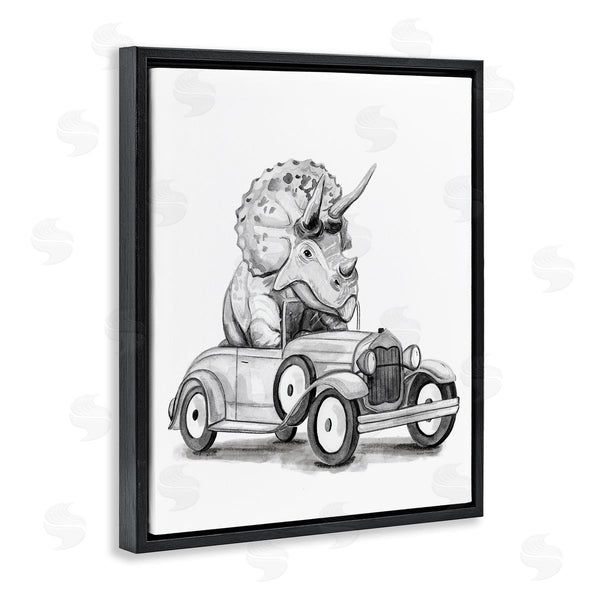 Stupell Industries Rachel Nieman | Triceratops In Hot Rod