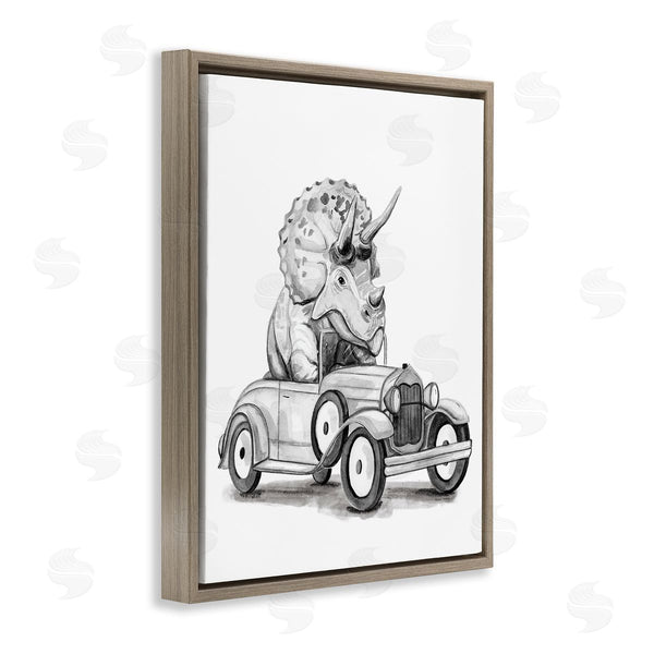 Stupell Industries Rachel Nieman | Triceratops In Hot Rod