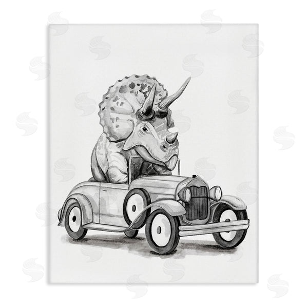 stupell industries Rachel Nieman | Triceratops in Hot Rod
