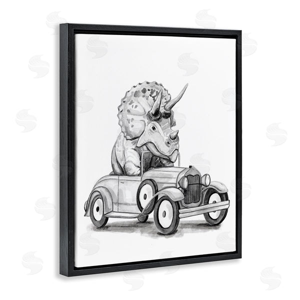 Stupell Industries Rachel Nieman | Triceratops In Vintage Vehicle