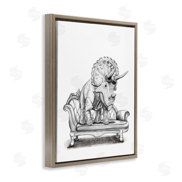 Stupell Industries Rachel Nieman | Triceratops Lounging On Couch