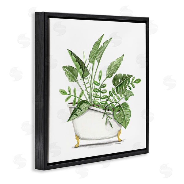 Stupell Industries Rachel Nieman | Tropical Monstera Plants Vintage Tub Wall Art
