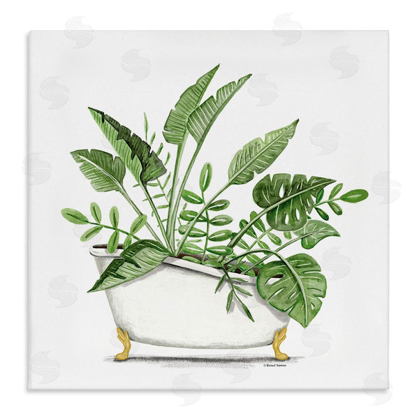 stupell industries Rachel Nieman | Tropical Monstera Plants Vintage Tub Wall Art