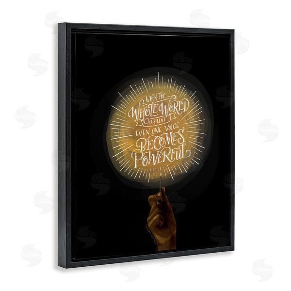 Stupell Industries Rachel Nieman | When The World Is Silent Quote