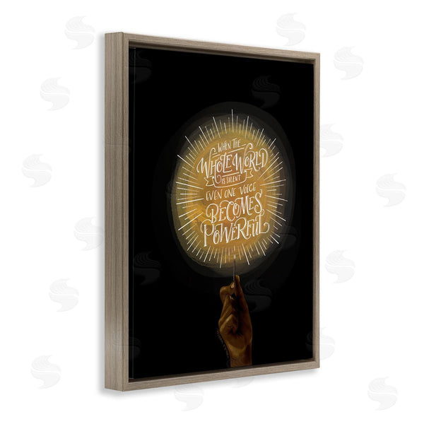 Stupell Industries Rachel Nieman | When The World Is Silent Quote