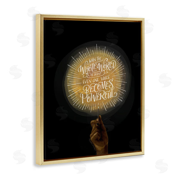 Stupell Industries Rachel Nieman | When The World Is Silent Quote