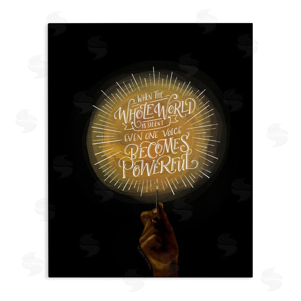 stupell industries Rachel Nieman | When the World Is Silent Quote