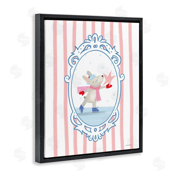 Stupell Industries Rachel Nieman | Wintery Bunny Ice Skating Wall Art