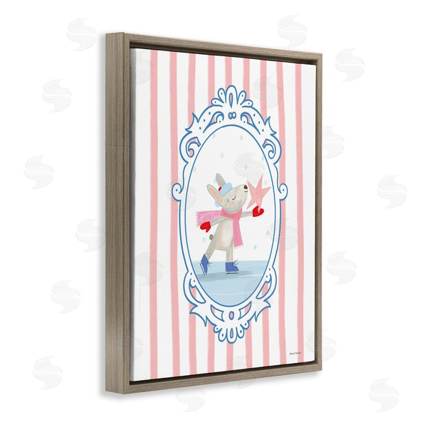 Stupell Industries Rachel Nieman | Wintery Bunny Ice Skating Wall Art