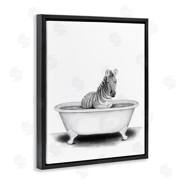 Stupell Industries Rachel Nieman | Zebra In A Tub Funny