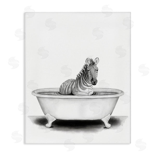 stupell industries Rachel Nieman | Zebra In A Tub Funny