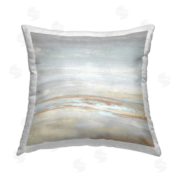Stupell Industries Rachel Springer | Abstract Beach Coast Printed Throw Pillow