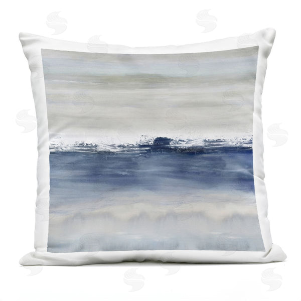 Stupell Industries Rachel Springer | Abstract Blue Grey Gradient Printed Throw Pillow
