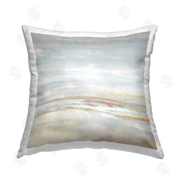 stupell industries Rachel Springer | Abstract Neutral Beach Landscape Printed Throw Pillow