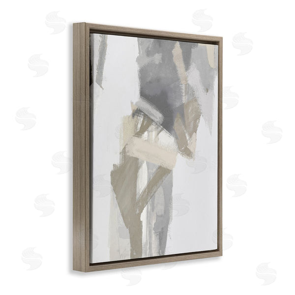 Stupell Industries Rachel Springer | Elegant Grey & Beige Streaks