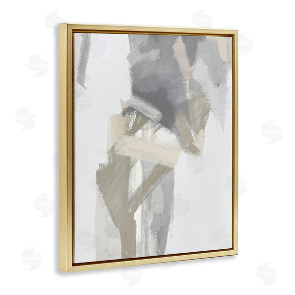 Stupell Industries Rachel Springer | Elegant Grey & Beige Streaks