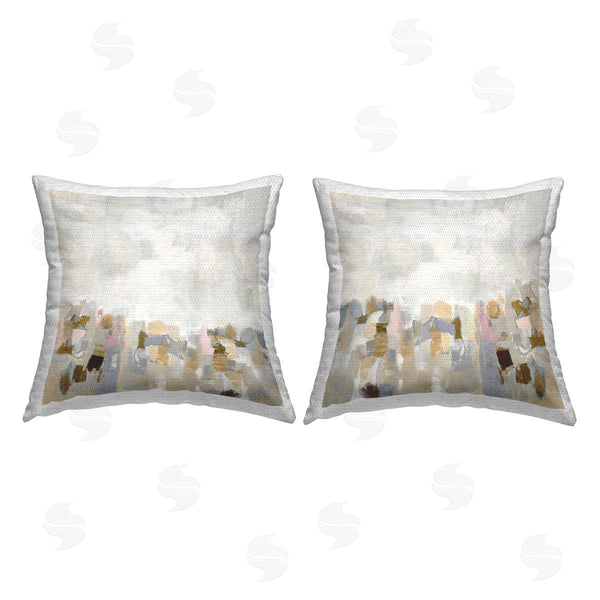 Stupell Industries Rachel Springer | Gray Subtle Abstract Printed Throw Pillow Set