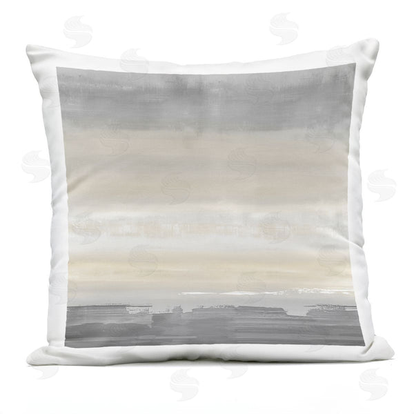 Stupell Industries Rachel Springer | Grey Brushed Abstract Scene Printed Throw Pillow