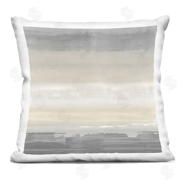 stupell industries Rachel Springer | Grey Brushed Abstract Scene Printed Throw Pillow