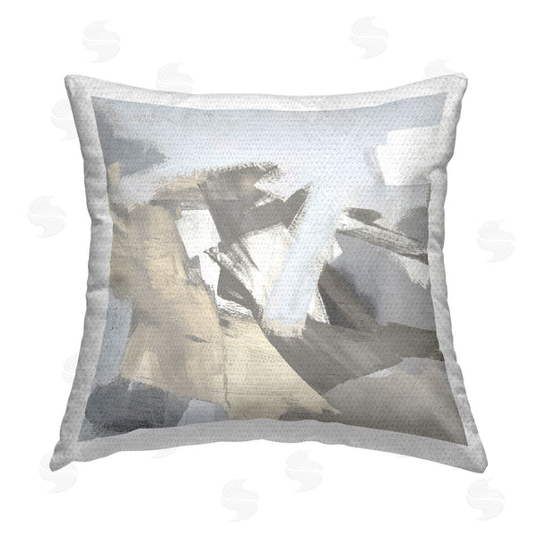 Stupell Industries Rachel Springer | Grey Chaotic Abstract Printed Throw Pillow