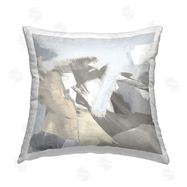 stupell industries Rachel Springer | Grey Chaotic Abstract Printed Throw Pillow
