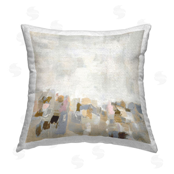 Stupell Industries Rachel Springer | Rustic Beige & Grey Printed Throw Pillow