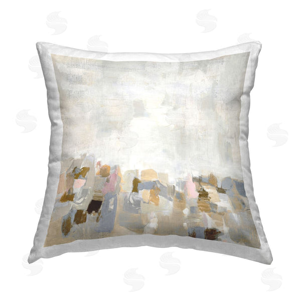 stupell industries Rachel Springer | Rustic Beige & Grey Printed Throw Pillow
