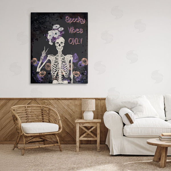 Stupell Industries Radhika Modi | Spooky Vibes Only Skeleton Wall Art